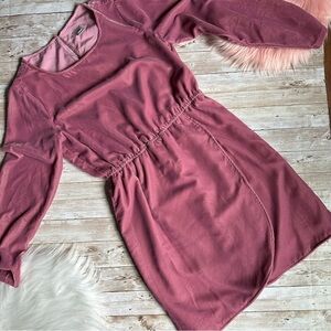 J.Crew Factory Tulip Faux Wrap Dress | Velvet | Pink Mauve | J. Crew | size 2